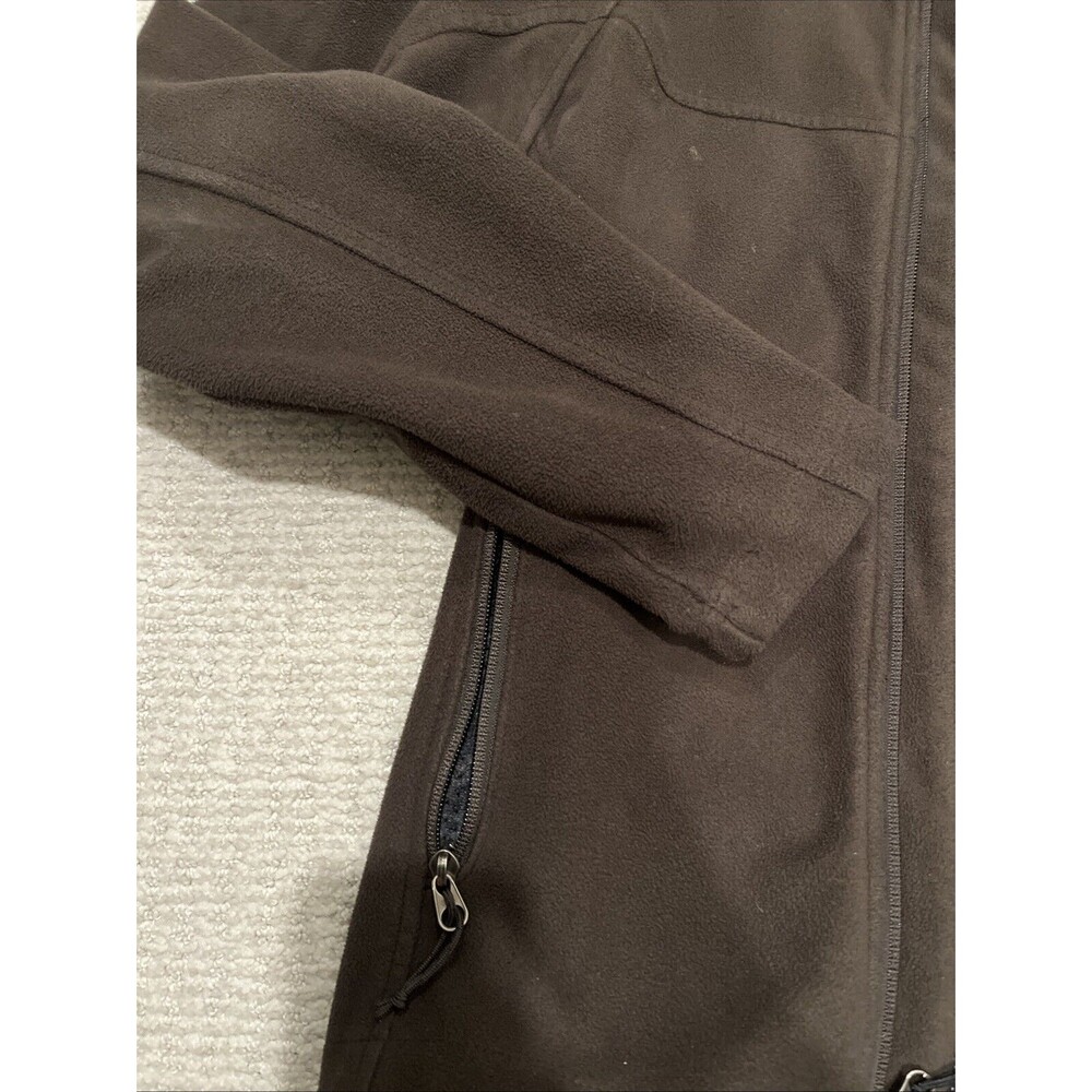 The North Face Jacket Women’s Med Chocolate Brown Lined Fleece Windwall Hiking - Picture 3 of 7